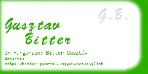 gusztav bitter business card